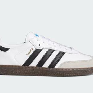 Adidas White Sambas (Men's Size 7 - fits Women's 8.5 US perfectly)